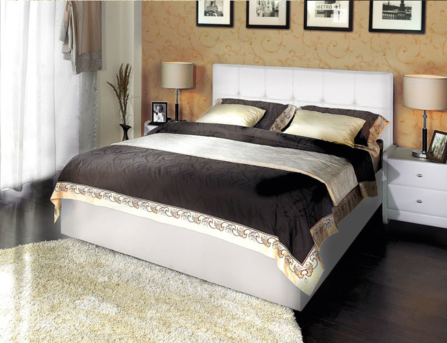 Белая кровать Greta с подъёмным механизмом