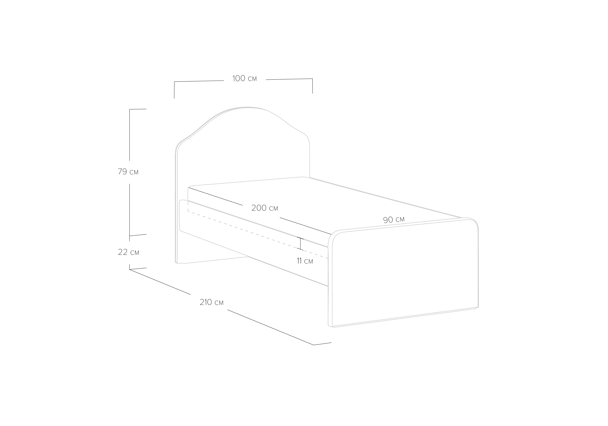 Односпальная кровать Сонум Emma